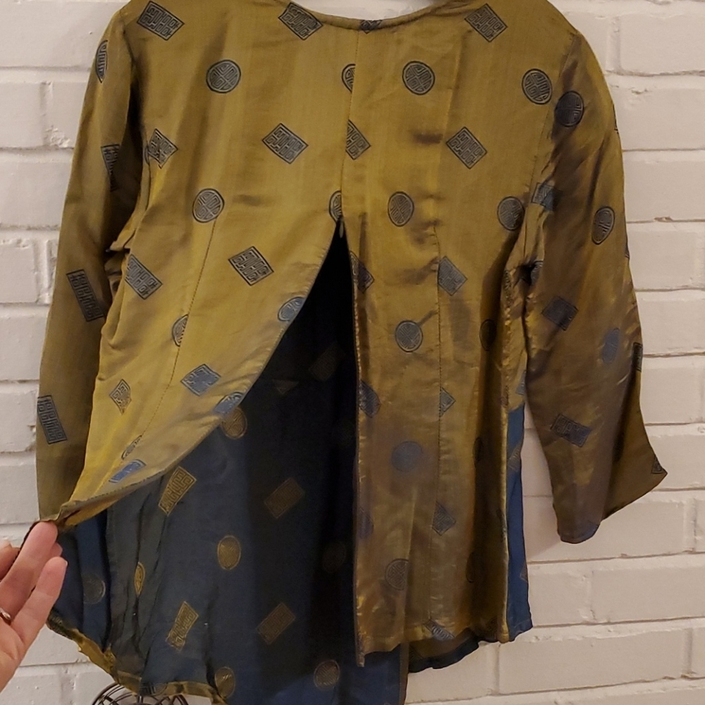 Global village silk boho top - Picture 4 of 8